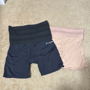 Bebe Black and Beige Shapewear Shorts